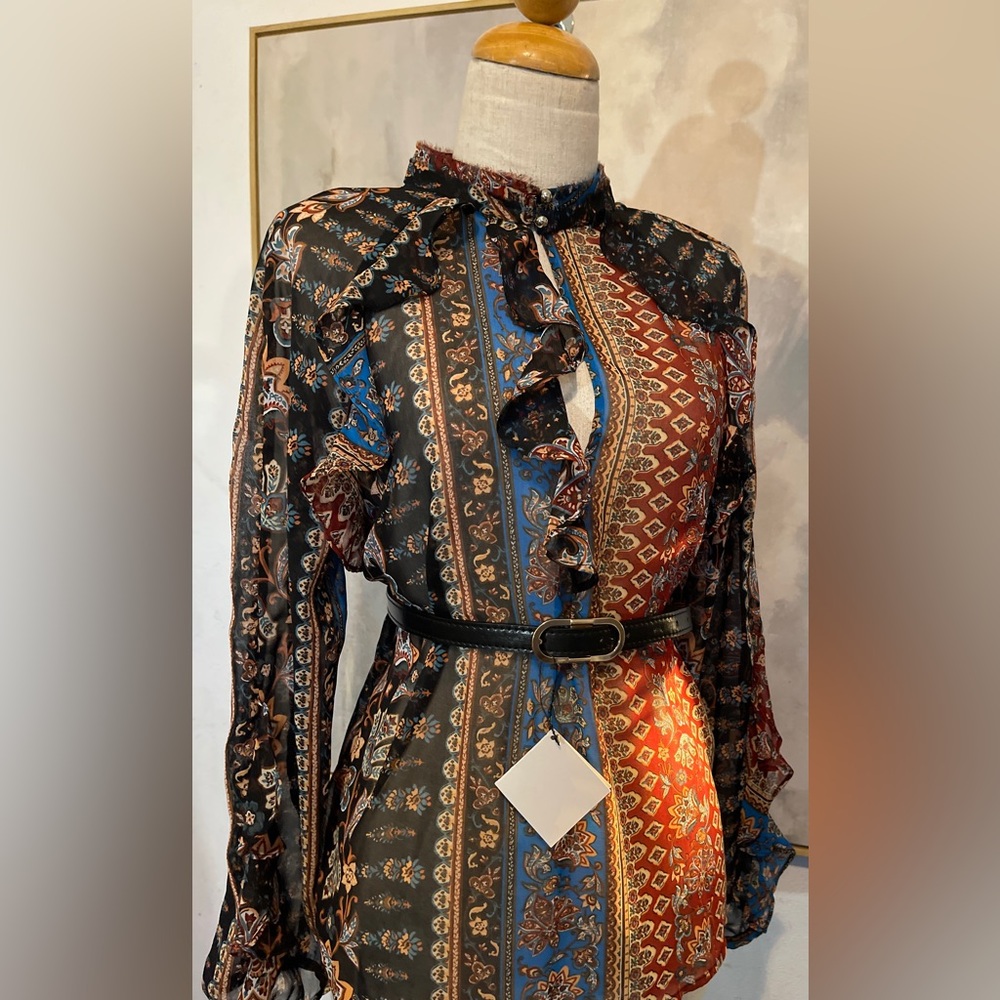 💫 Zara Boho Print Blouse 💫 - Picture 8 of 11
